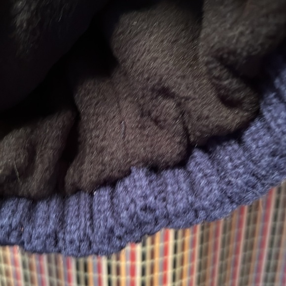 2 Minky Hats for girls, lined and sparkly. One Dark Blue, one Pink. (T4) - Picture 4 of 5